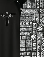 Black Aureon Printed Mens Half Sleeves Shirts - XPST