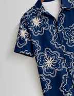 Blue Outline Mens Half Sleeves Shirts - XPST