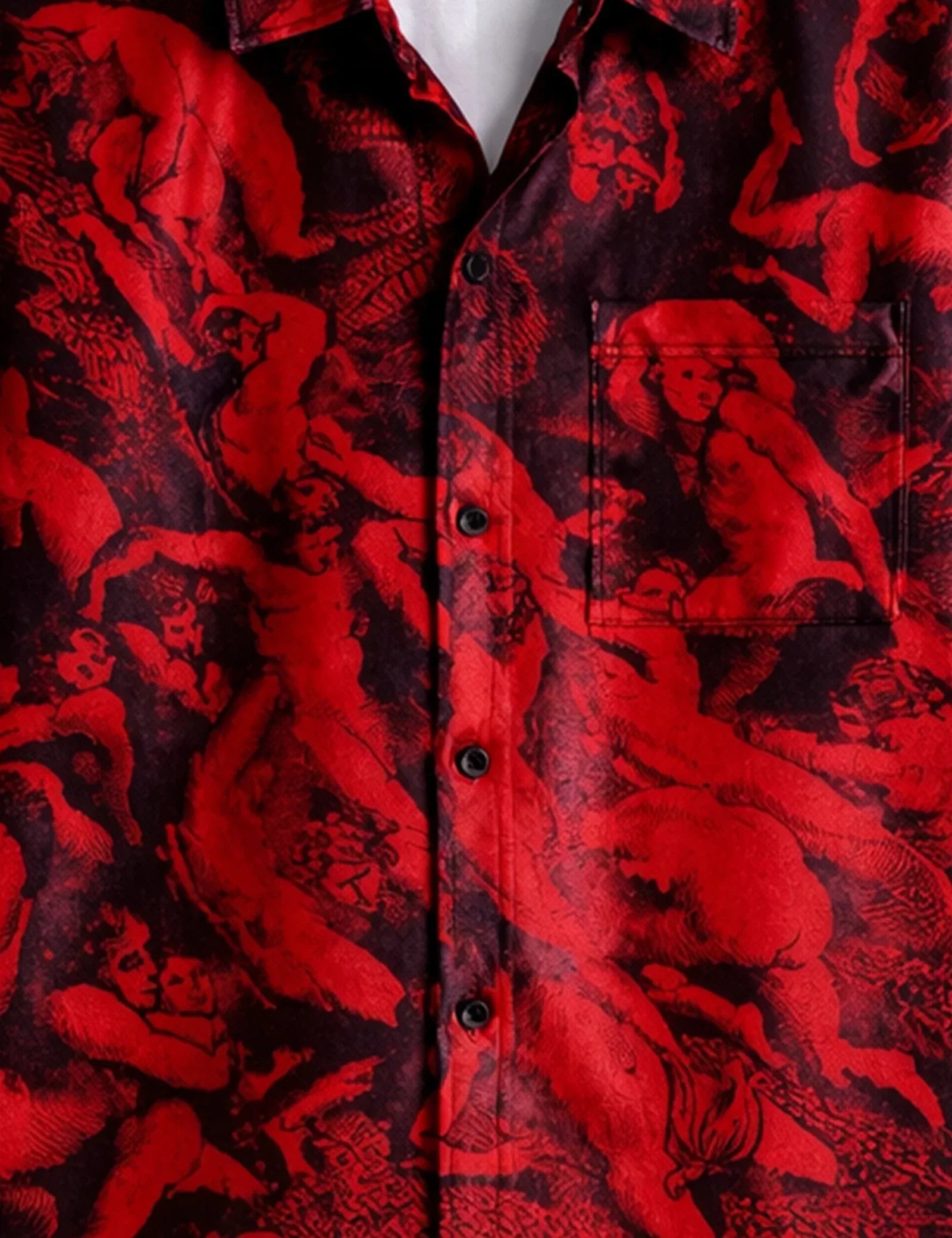 Maroon Fire Mens Half Sleeves Shirts - XPST