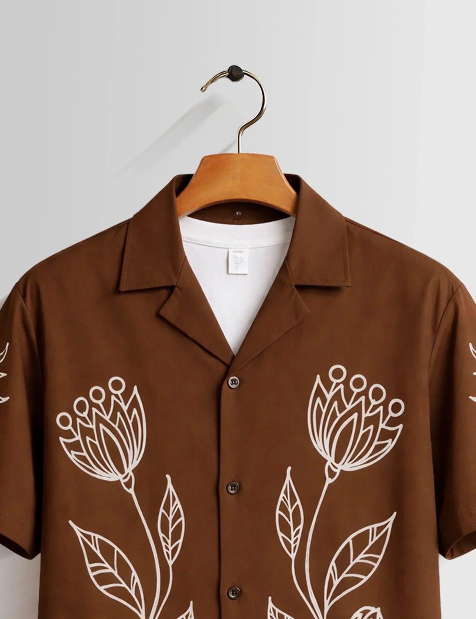 Maroon Outline Mens Half Sleeves Shirts - XPST