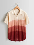Maroon Shade Printed Mens Half Sleeves Shirts - XPST