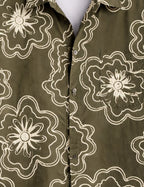 Outline Flower Mens Half Sleeves Shirts - XPST