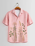 Pink Corn Mens Half Sleeves Shirts - XPST