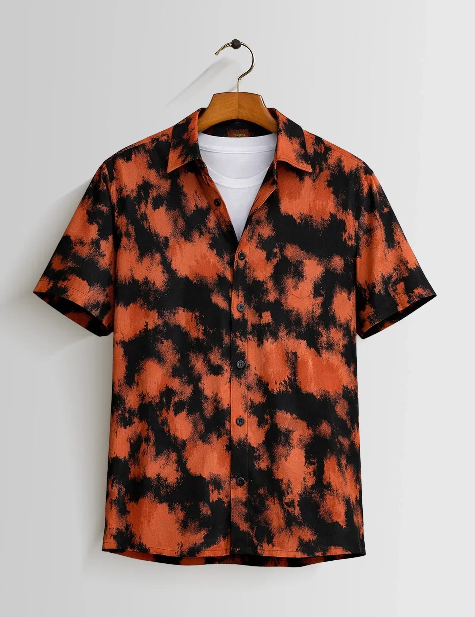 Tiger Pattern Mens Half Sleeves Shirts - XPST