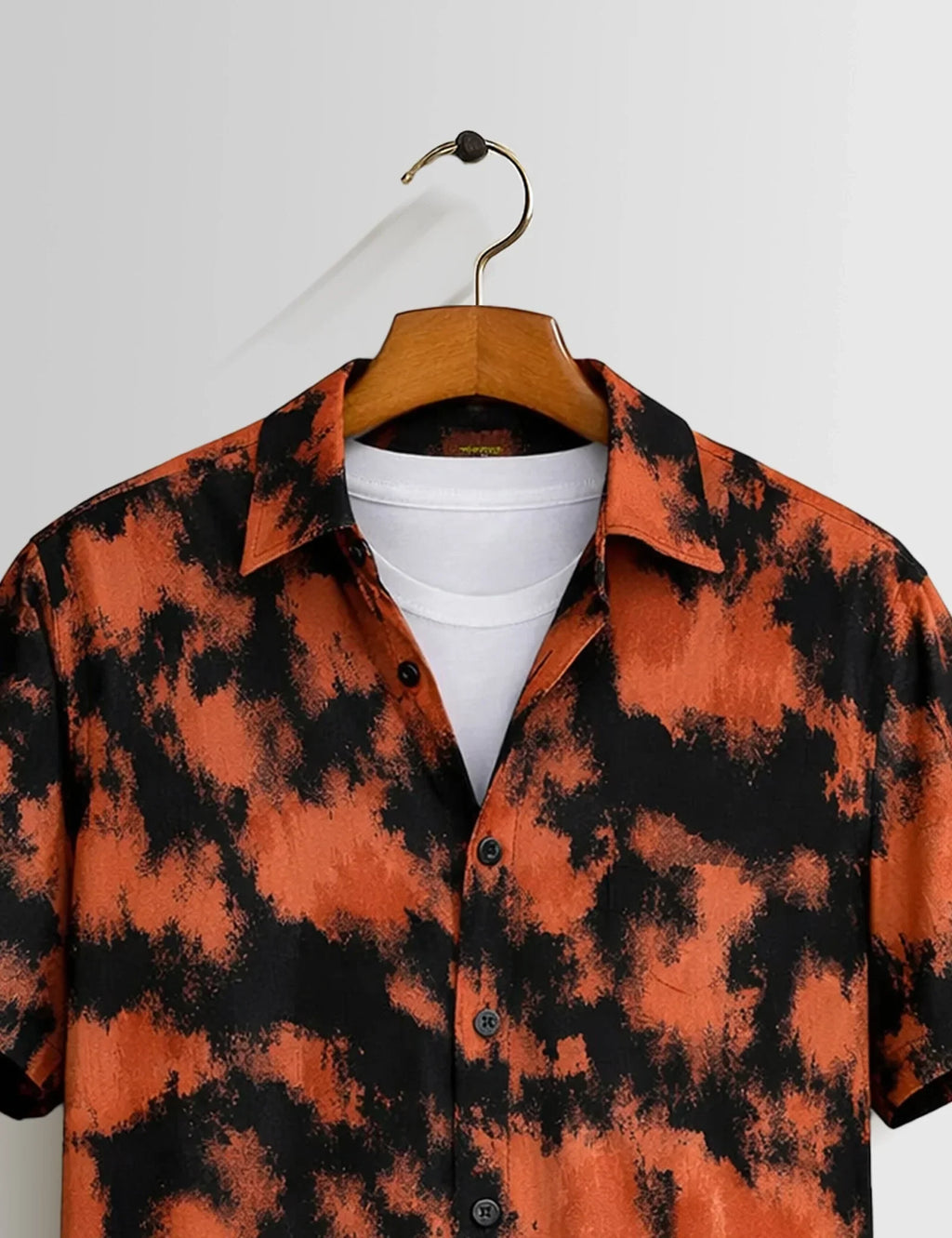 Tiger Pattern Mens Half Sleeves Shirts - XPST